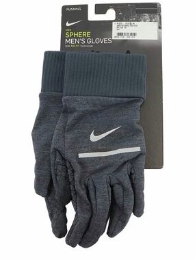 Nike Sphere Men’s Running Gloves Size Medium NWT Gray Dri-FIT Touch Screen Glove